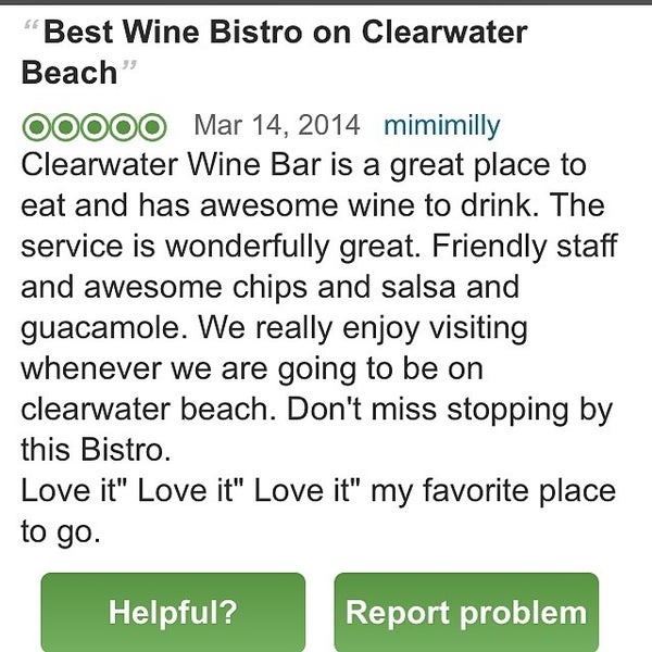 3/17/2014에 Kristi L.님이 Clearwater Wine Bar &amp; Bistro에서 찍은 사진
