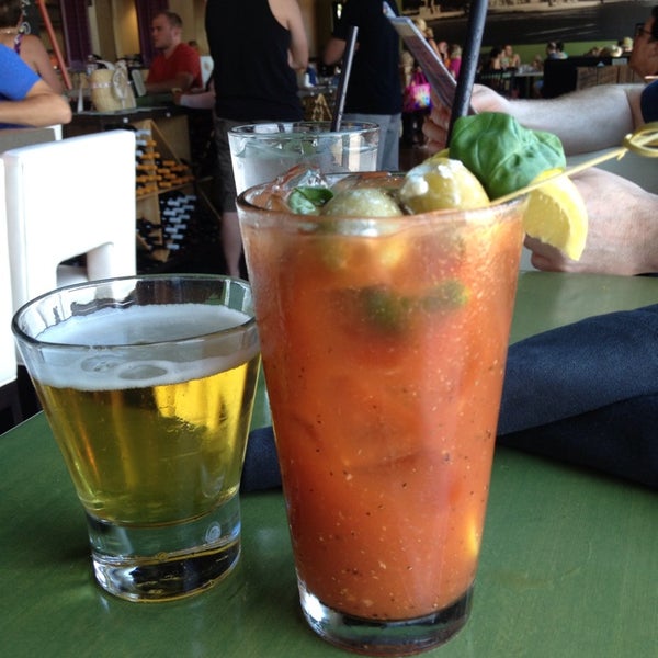 David makes the best Bloody Mary's in the valley. Ask for a small beer back - Mama's Yella Pils.