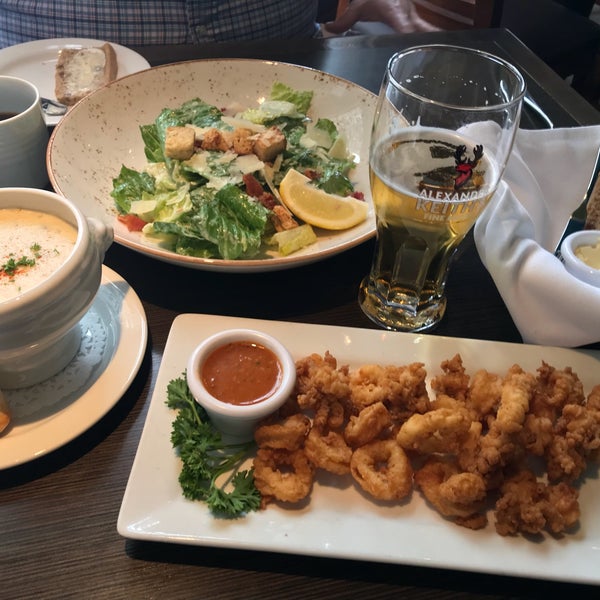Cheerful ambiance, great service & delightful fare. Seafood chowder IS VERY fresh, don't miss it; calamari is truly like butter (per previous tip) & peanut sauce is an perfect pair.