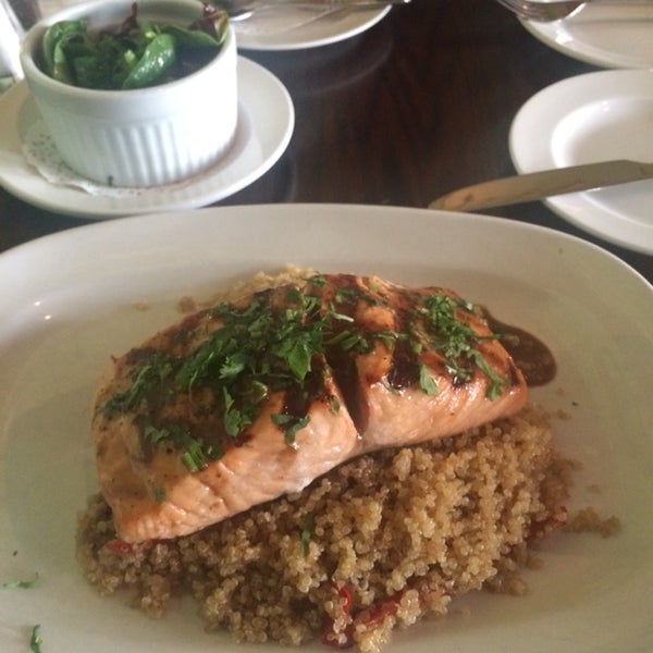 The grilled balsamic agave glazed salmon and quinoa was AMAZING!!