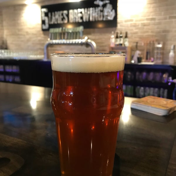 Photo taken at 5 Lakes Brewing Co by J_Stoz on 3/23/2018