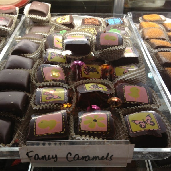 Photo taken at Lucky Chocolates, Artisan Sweets And Espresso by Dianae W. on 2/19/2013