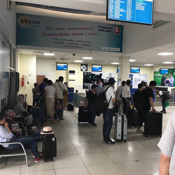 Photo taken at Osh International Airport (OSS) by Çağrı E. on 7/1/2018