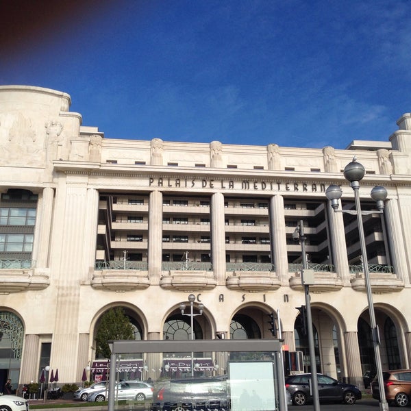 Photo taken at Terrasse du Palais de la Méditerranée by wdb 0. on 1/20/2015