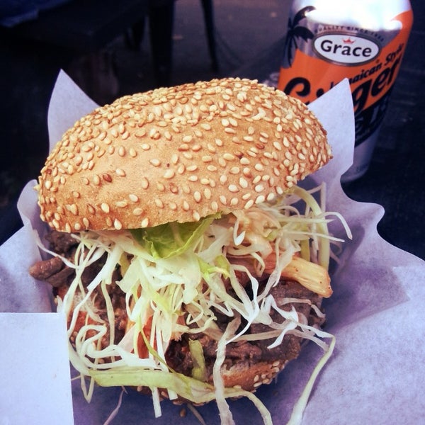 Awesome bulgogi beef burger. They have ginger beer <3