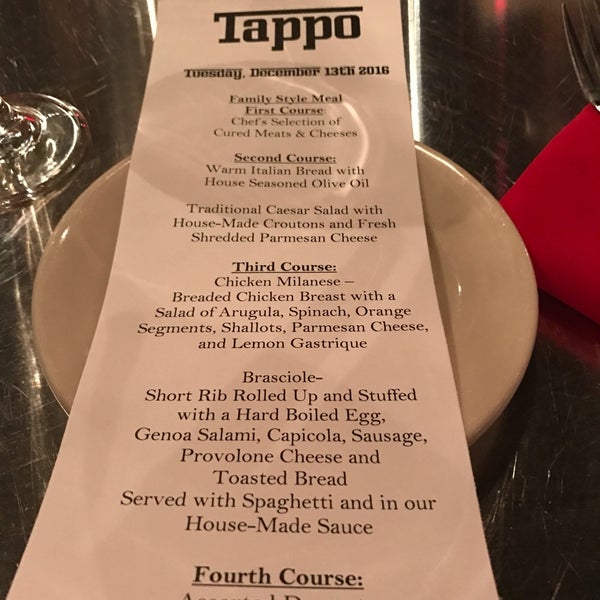 Foto scattata a Tappo Restaurant da Joy S. il 12/13/2016