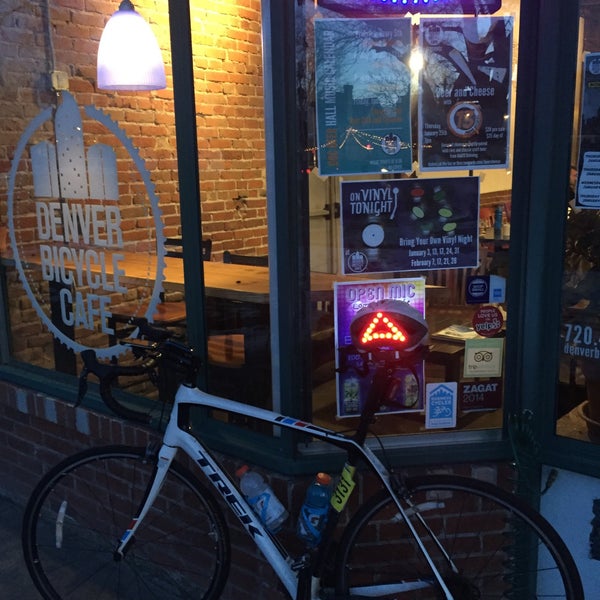 Photo taken at Denver Bicycle Cafe by Tim J. on 1/26/2018