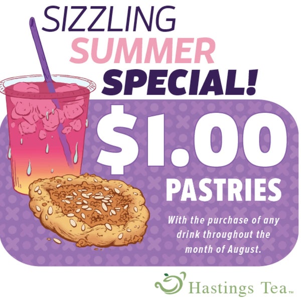 Iced Drinks with Pastry Special in Aug