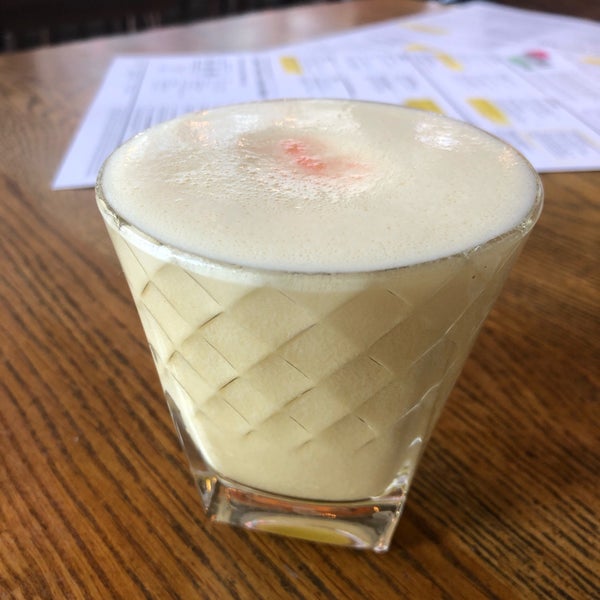 Passionfruit pisco sour is so refreshing - like a smoothie!