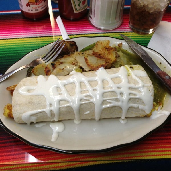 $6 breakfast burrito is huge (and delicious)!