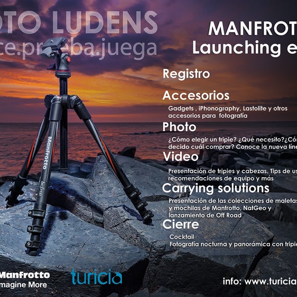 ‪#‎PhotoLudens‬ trae las nuevas líneas de soporte y carrying solutions para foto y video #Manfrotto  ¡Los esperamos en la terraza de BEE OPEN este jueves 16 de Abril!  http://bit.ly/1CyxnwW