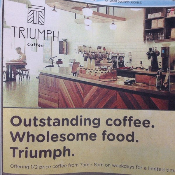 Foto tomada en Triumph Coffee  por Justin J. el 10/20/2014