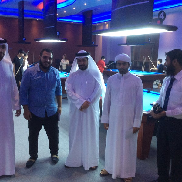 Mr Abdullah Aldah, the CEO of Al Shaab Village along with the winners of 2nd Billiard championship held by Al Shaab Billiard Centre.