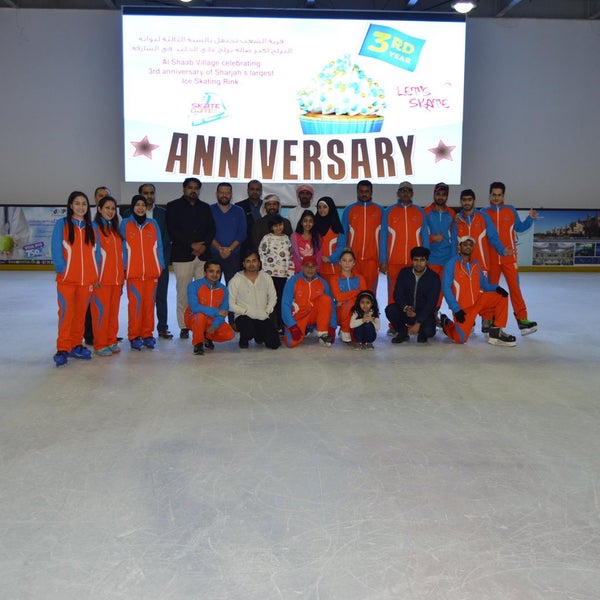 Celebrated the 3rd Anniversary of Al Shaab Village. .. #Sharjah #UAE #AlshaabVillage #SkateGate #IceRink