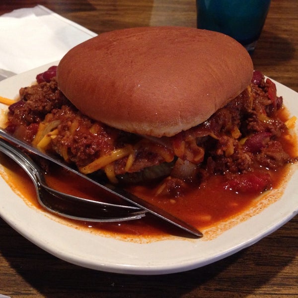 The chili cheeseburger is really salty.