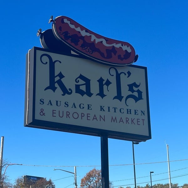 Photo taken at Karl&#39;s Sausage Kitchen by Amy A. on 11/1/2023