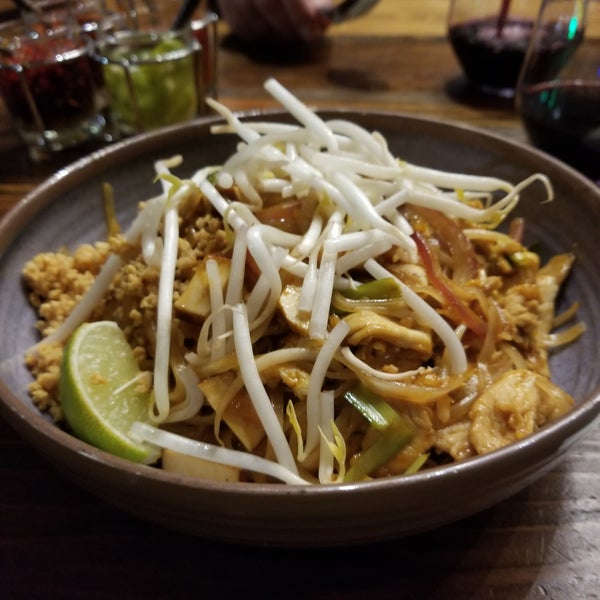 Pad thai was delicious. They also serve wine (red, white and rose), which is not listed in the menu
