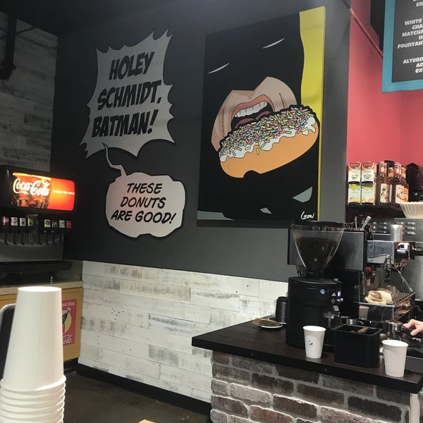 Photo taken at Holey Schmidt Donuts by Megan C. on 3/8/2018