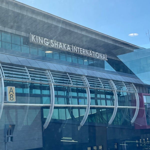 Photo taken at King Shaka International Airport (DUR) by Shahad A. on 5/4/2022