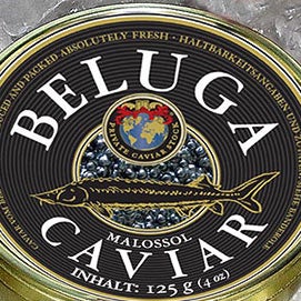 The most famous Russian Beluga caviar (30 gr.) at Restaurant Alexander The Hague