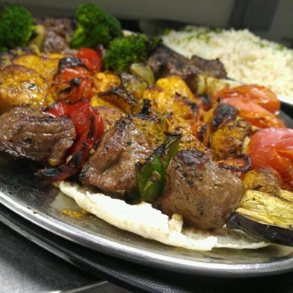 #Kabobs @khouryslv #beef #lamb #shrimp #chicken #veggie over #basmati #rice #delicious #healthy #catering #lasvegas #dts #grilled