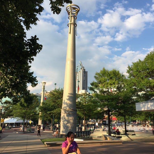 Photo taken at Centennial Olympic Park by Lucas P. on 6/8/2017