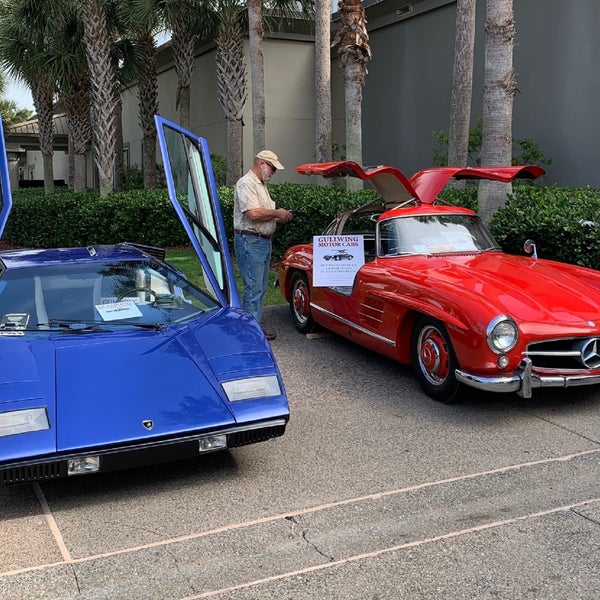 1957 Mercedes 300SL Gullwing and 1976 Lamborghini LP400  at Gooding Auction Amelia Island by Gullwing Motor Cars.For more information please call 1-718-545-0500 Email sales@gullwingmotorcars.com
