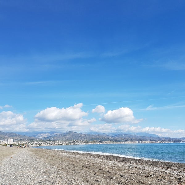 Photo taken at Playa de Torre del Mar by Vy B. on 11/3/2018