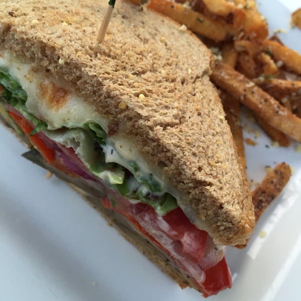 The veggie sandwich was delicious! Fries were fantastic as well.