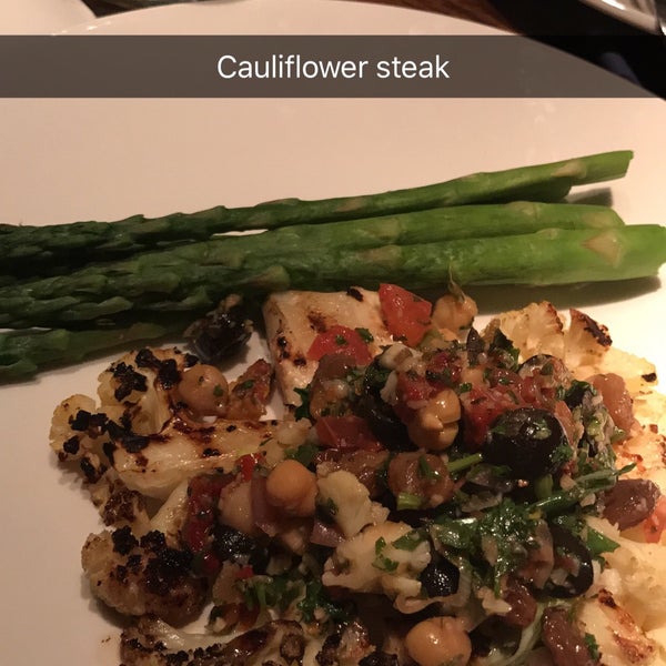 The cauliflower steak is good but next time I'll ask them not to put Olives on them as I'm not a fan