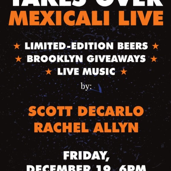 12/19/14 - Brooklyn brewery tap takeover with Scott Decarlo and Rachel Allyn