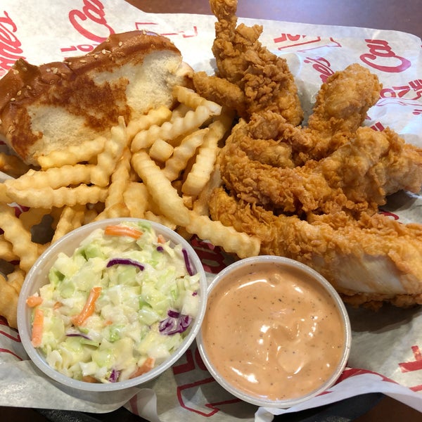 Photo taken at Raising Cane&#39;s Chicken Fingers by Andrew W. on 3/24/2019