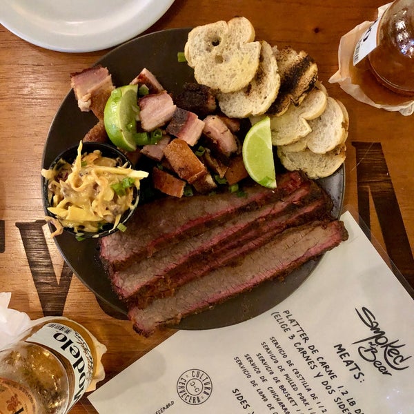 Smoked meat wednesdays. The chicharron and pulled pork are very good. The brisket both of the times we tried it was cold and dry.