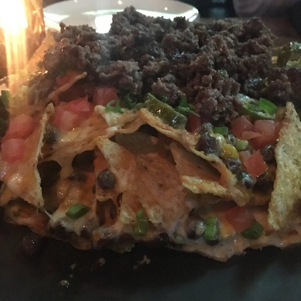 Try the nachos! Very tasty and the portions are big!