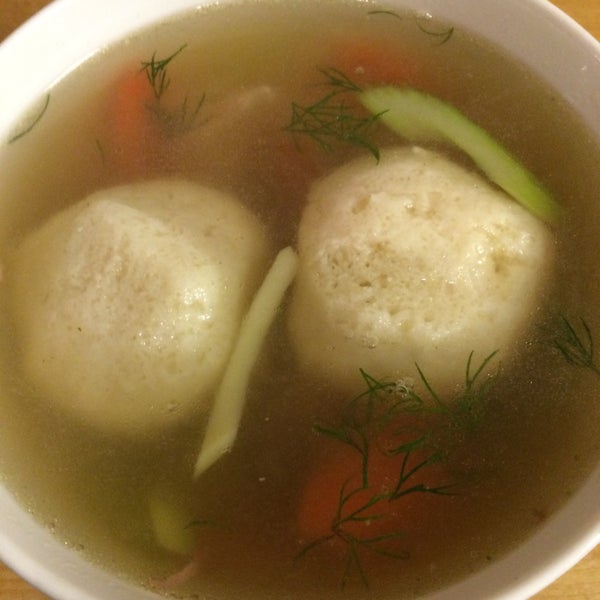 The matzoh ball soup is legit.