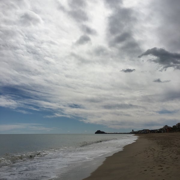 Photo taken at Playa Norte de Peñíscola by Damla M. O. on 3/6/2016