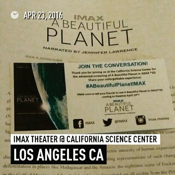 Photo taken at IMAX Theater by Michael on 4/23/2016