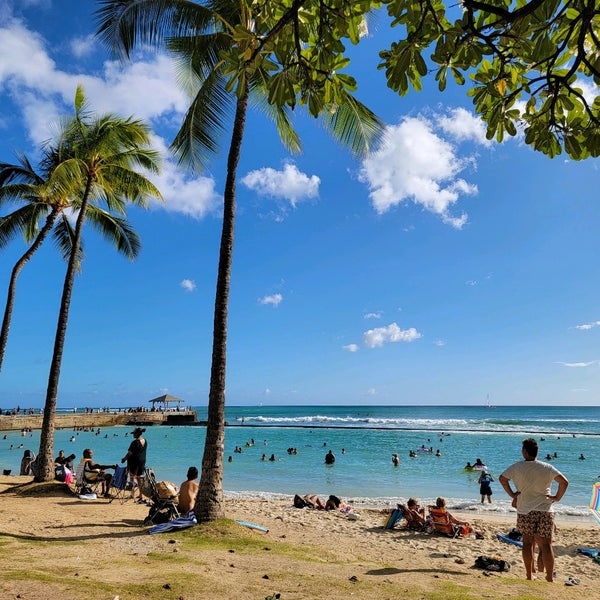 Photo taken at Waikiki Beach Walls by Aloha B. on 8/1/2022