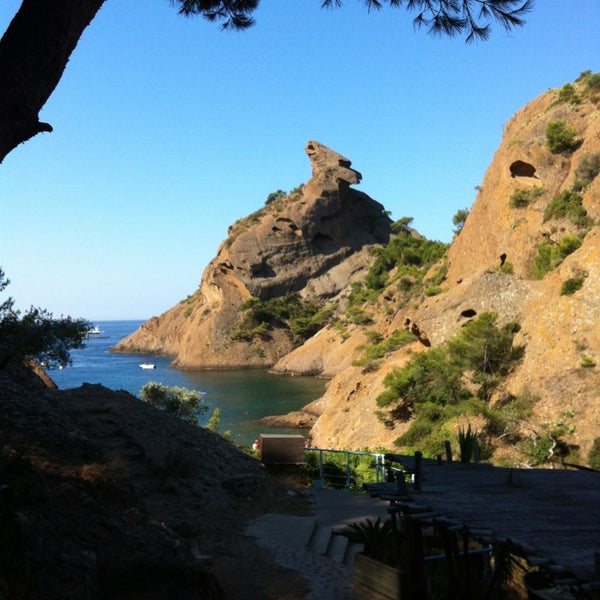 Photo taken at Calanque de Figuerolles by Adriano C. on 8/15/2013