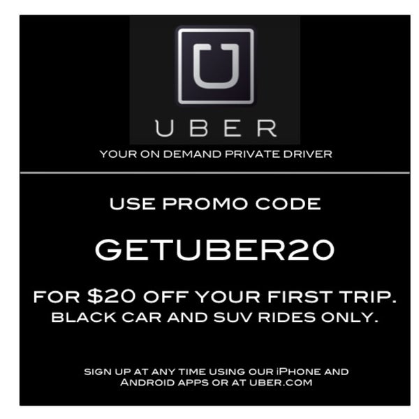 Promo code for $20 off your first ride: GETUBER20
