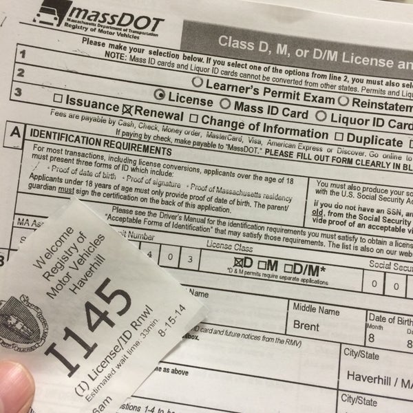 Registry of Motor Vehicles Haverhill, MA