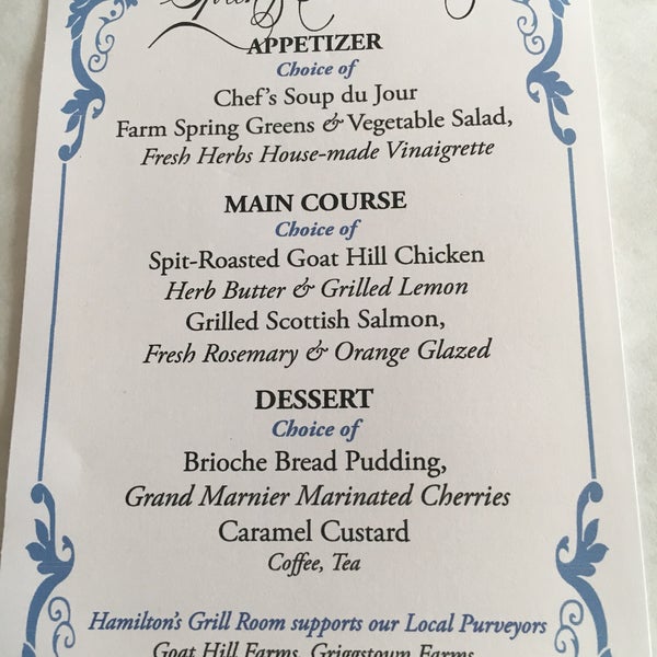 Hamilton's Grill Room 20 tips