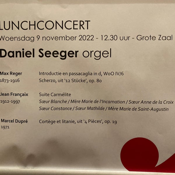 11/9/2022 tarihinde Hans C.ziyaretçi tarafından Het Concertgebouw'de çekilen fotoğraf
