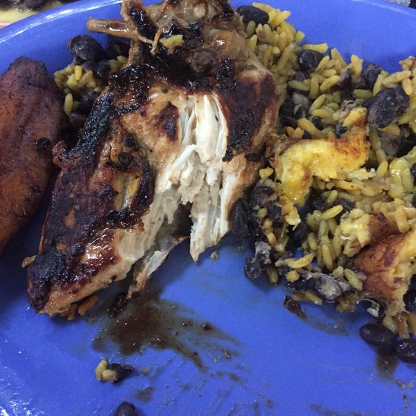 Kingston Jerk Chicken, one of their "signature" specials... Dry, burnt, flavorless, nothing like jerk chicken. Tex Mex egg rolls also terrible and lacking flavor. Pic says it all...