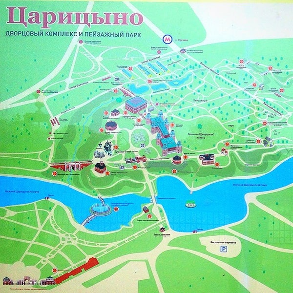 карта парка царицыно