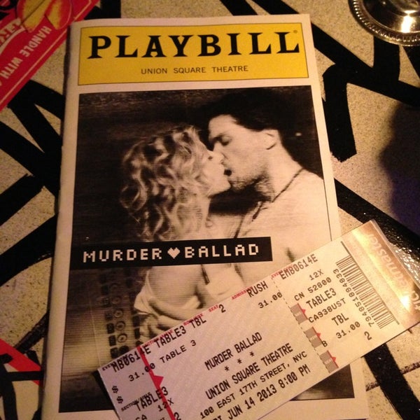 6/14/2013에 Kimille H.님이 Murder Ballad At Union Square Theatre에서 찍은 사진