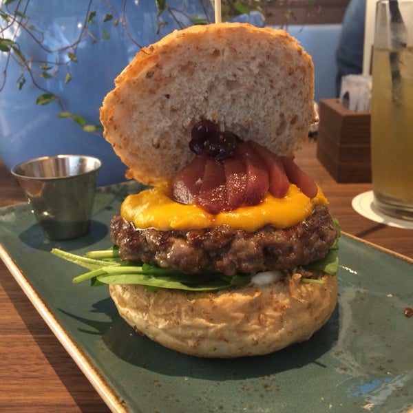 Unusual burger variations, good quality. Our boar burger really rocked! Staff is friendly and welcoming. It's a huge restaurant but with an nice atmosphere. So give it a try!