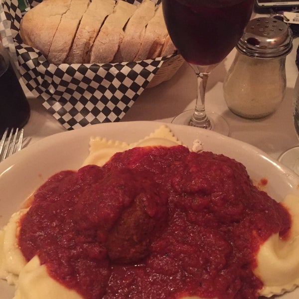Raviolis and meatballs w Lambrusco....life doesn't get any better