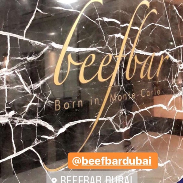 2/19/2018 tarihinde SHaadow ..ziyaretçi tarafından Beefbar Dubai'de çekilen fotoğraf