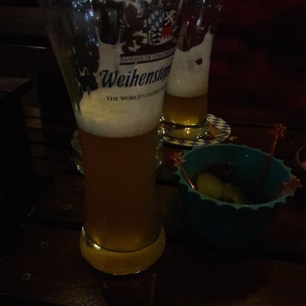 Great draft beer.The music is hard to hear.If you dont smoke,note that there's NO nonsmoking zone,even inside smoking is allowed.No fresh air,just cigar smoke,feels suffocating.Dog is amazing though:)